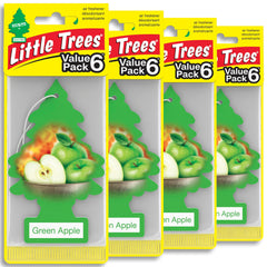 LITTLE TREES Green Apple hanging tree for long-lasting auto scent.