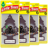 Little Trees Blackberry Clove hanging tree scent freshens car interiors.