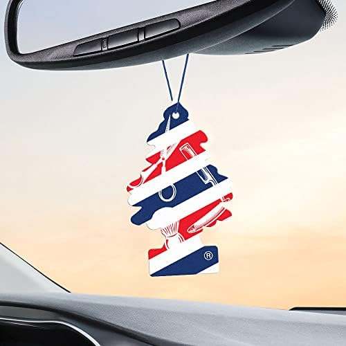 Little Trees Home and road use image shows versatile scent for laundry rooms and garages.