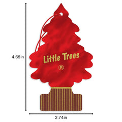 USA-made seal on LITTLE TREES air freshener highlighting quality craftsmanship.