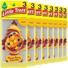 Little Trees Mango Berry Smoothie air freshener 24-count keeps your car smelling fresh for days.