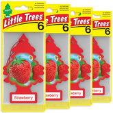 LITTLE TREES Strawberry hanging tree in car delivers a lasting fragrance.