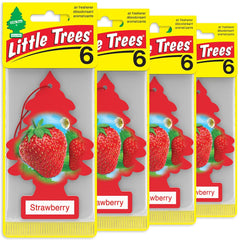 LITTLE TREES Strawberry hanging tree in car delivers a lasting fragrance.