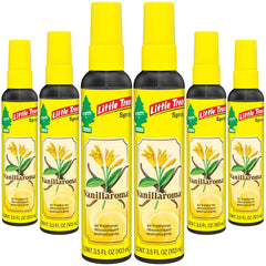 LITTLE TREES Vanillaroma spray bottle front for car or home freshness.
