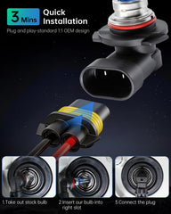 littlelucky 9005 HB3 brighter vision boost for night driving.