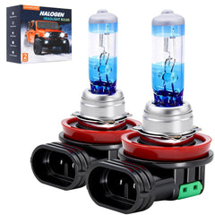 Littlelucky H11 bulb 3800K warm light for clearer night vision.