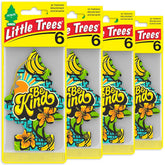LITTLE TREES Hanging Tree Be Kind fragrance label, tropical hibiscus and banana scent.