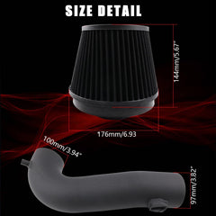 LIUWEIRACING airflow duct durable metal path maintains steady airflow