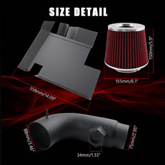 LIUWEIRACING engine compartment view shows clean integration with factory layout.