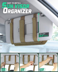 LIVANS MOLLE webbing with elastic rows enabling quick tool placement.