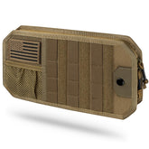 LIVANS tactical car sun visor organizer front view with organized compartments for quick access.