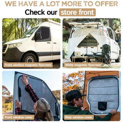 Living in a Bubble van bug screen seals on all sides for complete closure.