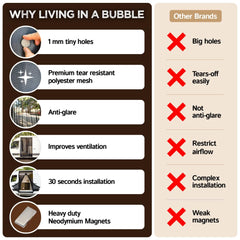 Living in a Bubble bug screen keeps bugs out while doors stay open for fresh air.