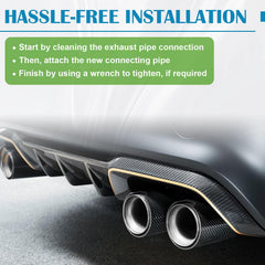 Includes two mandrel exhaust bend elbows for compatibility