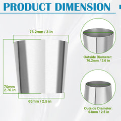 Livoccur mandrel elbow converts 2.5 to 3 inch OD for flexible exhaust routing