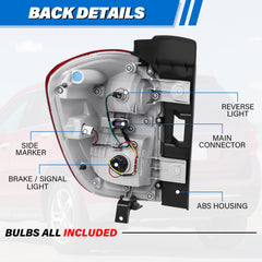 LIWEDFG tail light exterior chrome housing with durable lens close-up