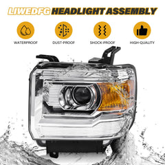 LIWEDFG headlight assembly waterproof and dustproof design for all-weather use.