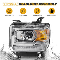 LIWEDFG weatherproof headlight designed for all-weather GMC Sierra use.