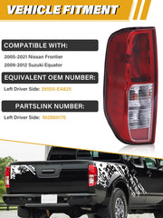 LIWEDFG Suzuki Equator tail light left red lens enhances signal clarity