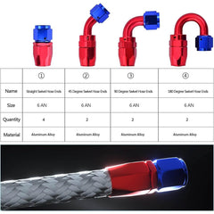 LIWENTOP 45-degree swivel end demonstrates flexible routing under hood.