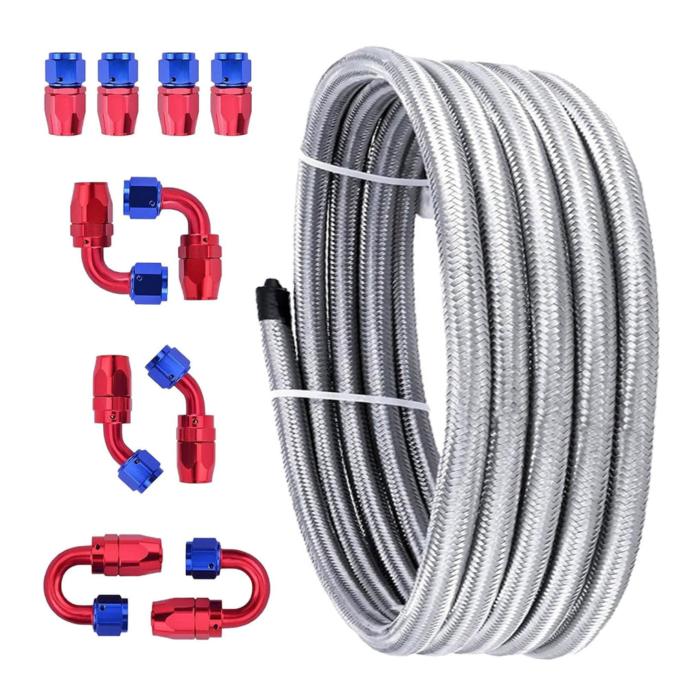 LIWENTOP 6AN 20ft fuel line kit with braided outer cover for durable performance.
