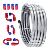 LIWENTOP 6AN 20ft fuel line kit with braided outer cover for durable performance.