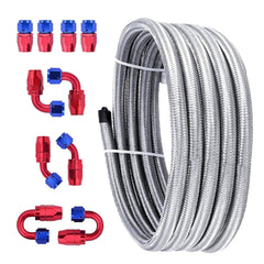 LIWENTOP 6AN 20ft fuel line kit with braided outer cover for durable performance.