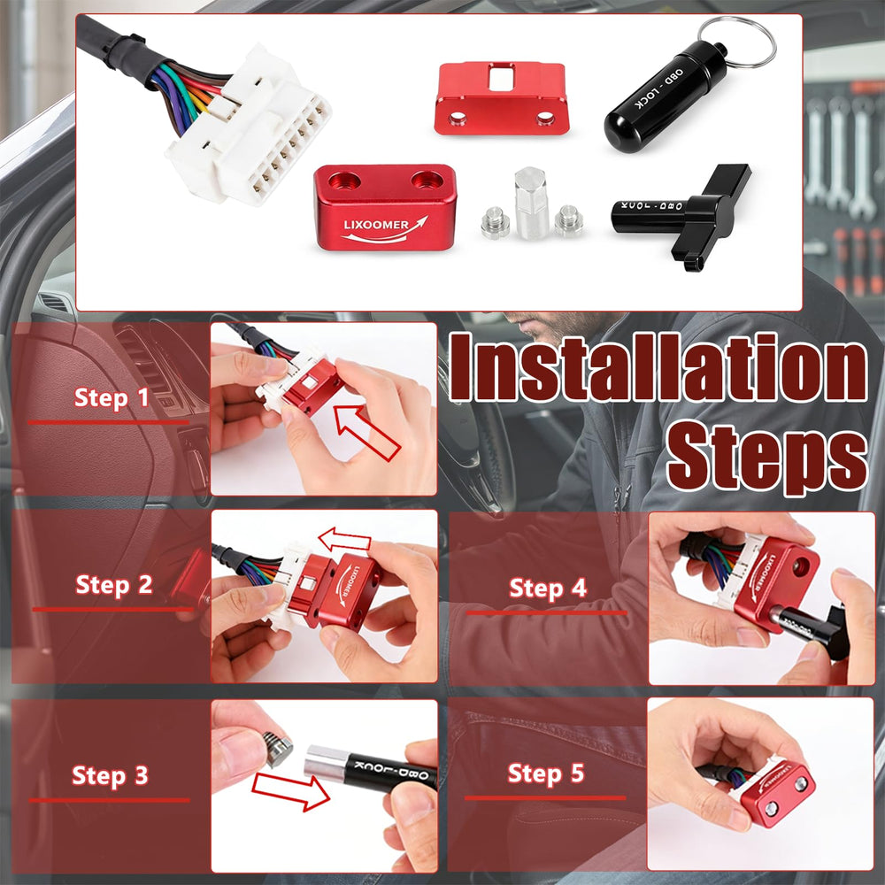 LIXOOMER OBD Port Lock compatibility non-GM confirms Ford, Toyota, Honda fit