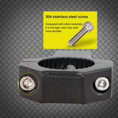 LIZARD GO packaging includes two clamps and rubber inserts.