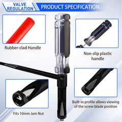 Lizenoz valve adjustment tool jam-nut keeps lock secure during tuning.