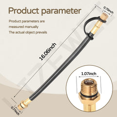 LIZEWEI Oil drain hose with brass fittings for durable, reliable oil changes.