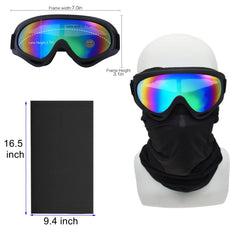 LJDJ four-pack goggles arranged to show lens options and fit.