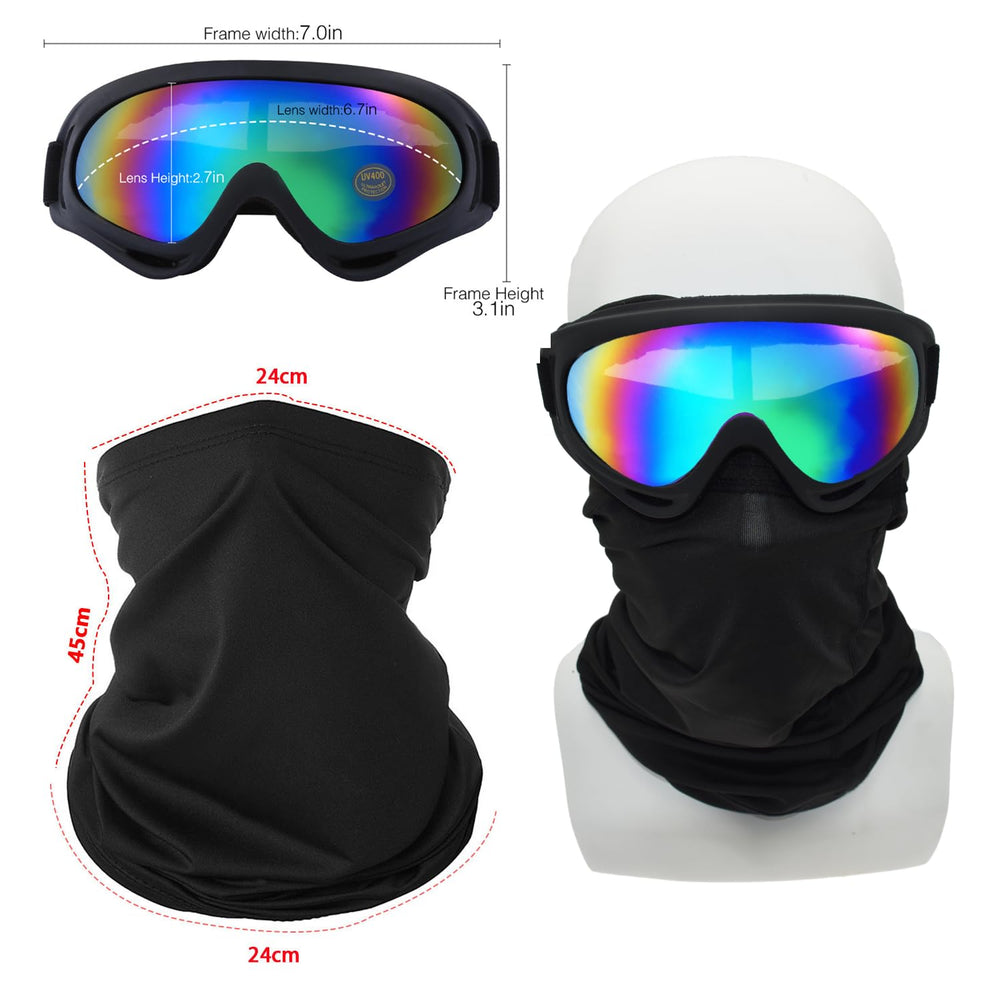 LJDJ goggles with colorful lens for UV protection and clear visibility.