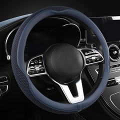 LKWLIKEI steering wheel cover for 15-inch wheels with breathable microfiber offers a secure grip.