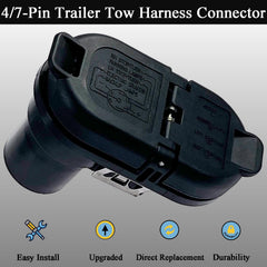 LLANNDER 4-pin flat connector with weatherproof cover for outdoor use