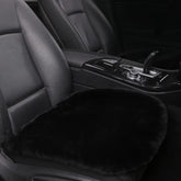 LLB genuine sheepskin car seat cushion front view for luxurious comfort on long drives