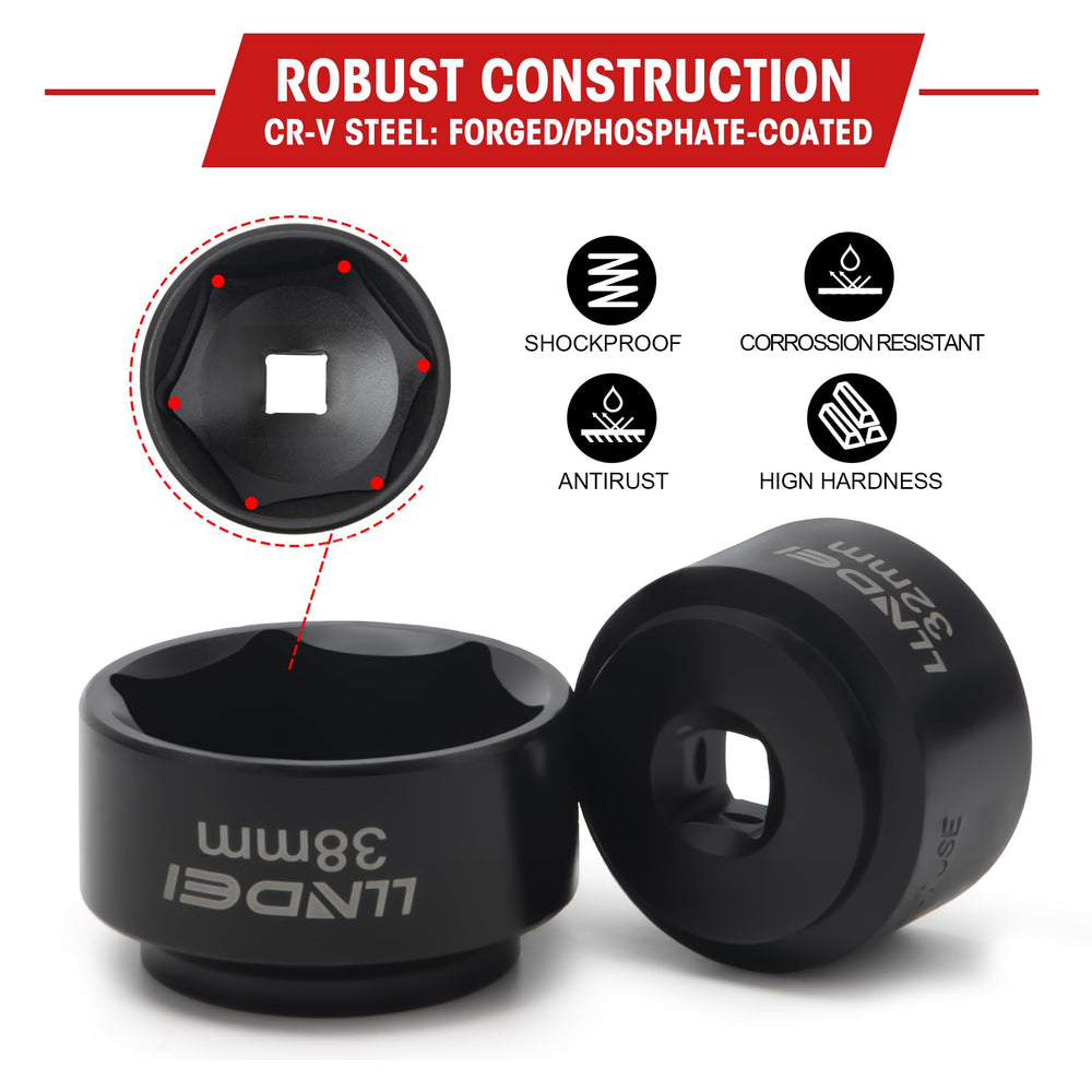 LLNDEI 28mm oil filter socket enables low-profile access under the hood