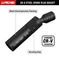 LLNDEI spark plug socket 5-8in 6in offering sturdy leverage in mid length tasks.