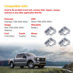 LLNSEAUTO Ford F-150 and F-250 clamps support secure mounting on diverse beds.