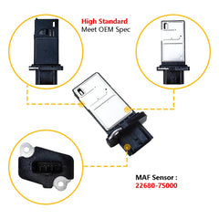 LLNSEAUTO MAF sensor packaging box highlights authentic OE-grade part