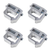 LLNSEAUTO silver truck cap mounting clamps, a secure 4-pack for camper shell installs.