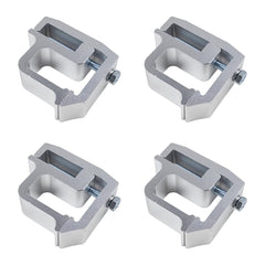 LLNSEAUTO silver truck cap mounting clamps, a secure 4-pack for camper shell installs.