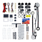 LLNSEAUTO universal regulator kit for 2-door manual windows showing conversion to power control