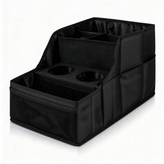 LLPHOACI backseat-9-compartments car organizer keeps snacks and toys neatly stored during family trips.