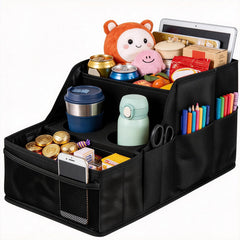 LLPHOACI front-seat-6-compartments organizer provides quick access to essentials during commutes.