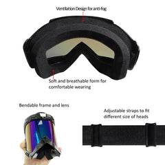 LMAVAG motocross goggles with reinforced lenses provide scratch resistance and reliable clarity.