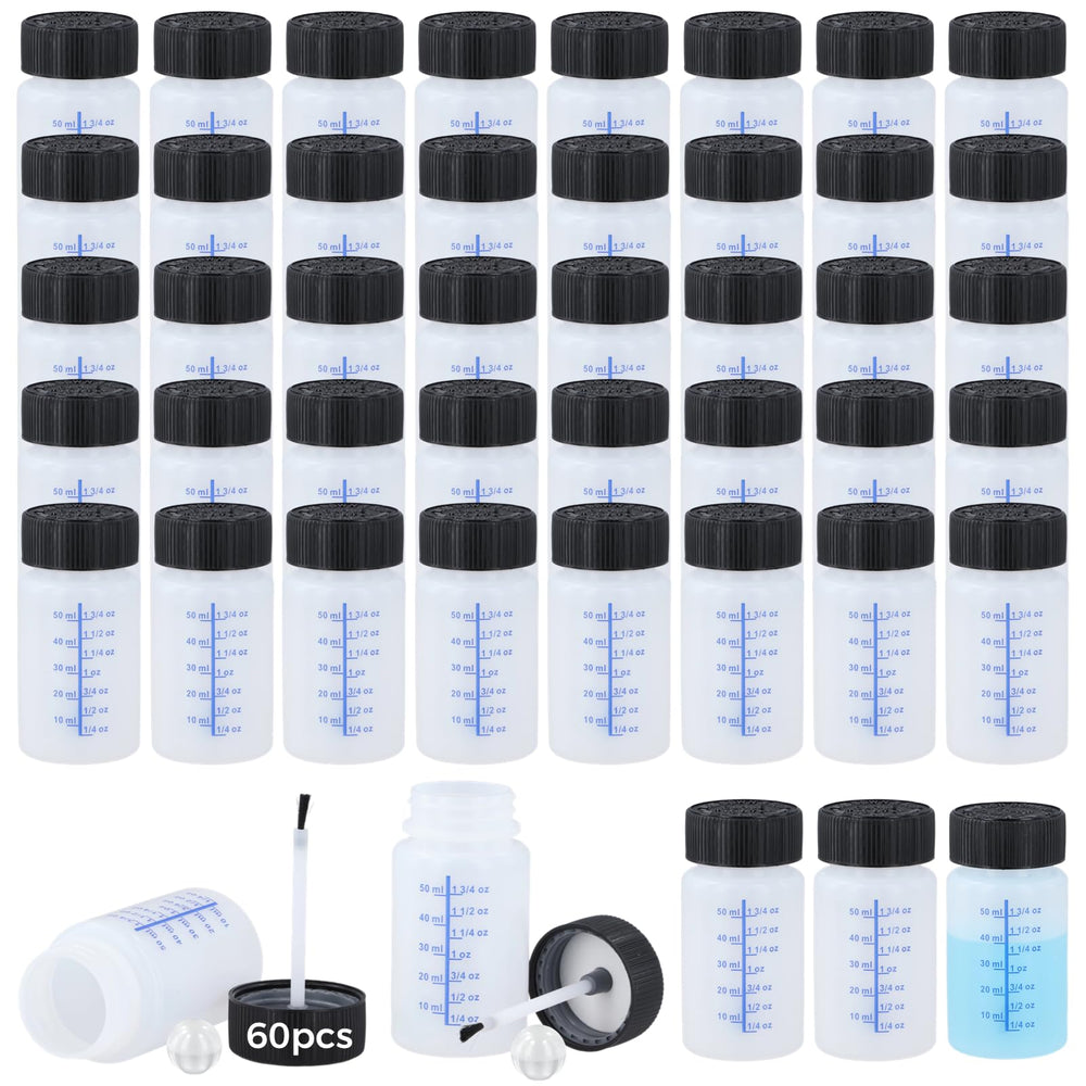 Lnrueg 60pcs 2oz touch-up bottles set for car, wall, and craft repairs