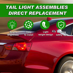 Lochnchn bright tail light improves visibility for Impala driving.
