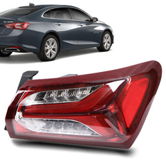 Lochnchn LED tail light outer right for Chevy Malibu enhances daytime visibility and safety.