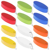 LOCOLO floating keychain in red demonstrates high visibility and buoyancy on water.